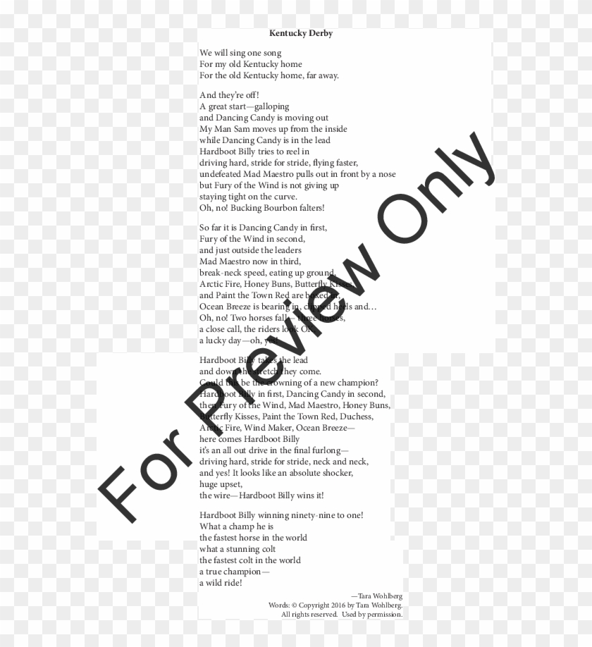 Kentucky Derby Thumbnail - Choose Love Lyrics Mark Miller Clipart