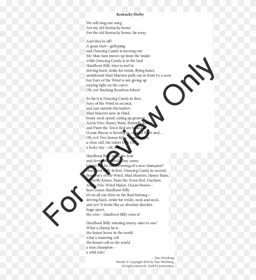 Kentucky Derby Thumbnail - Choose Love Lyrics Mark Miller Clipart #4463397