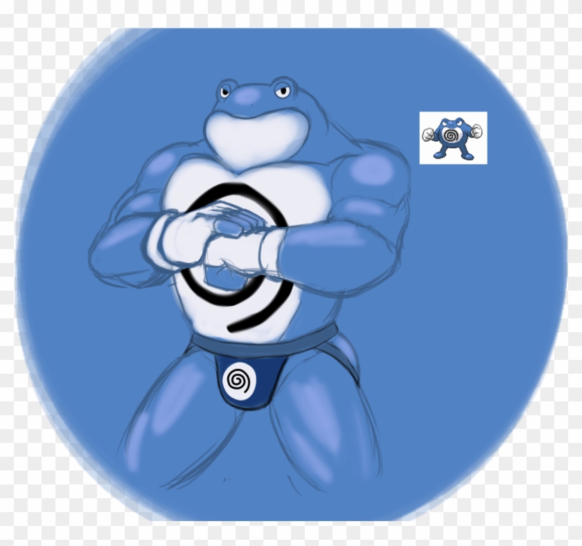 Here, Have An Anthro Poliwrath, While We're At It - Cartoon Clipart #4463426