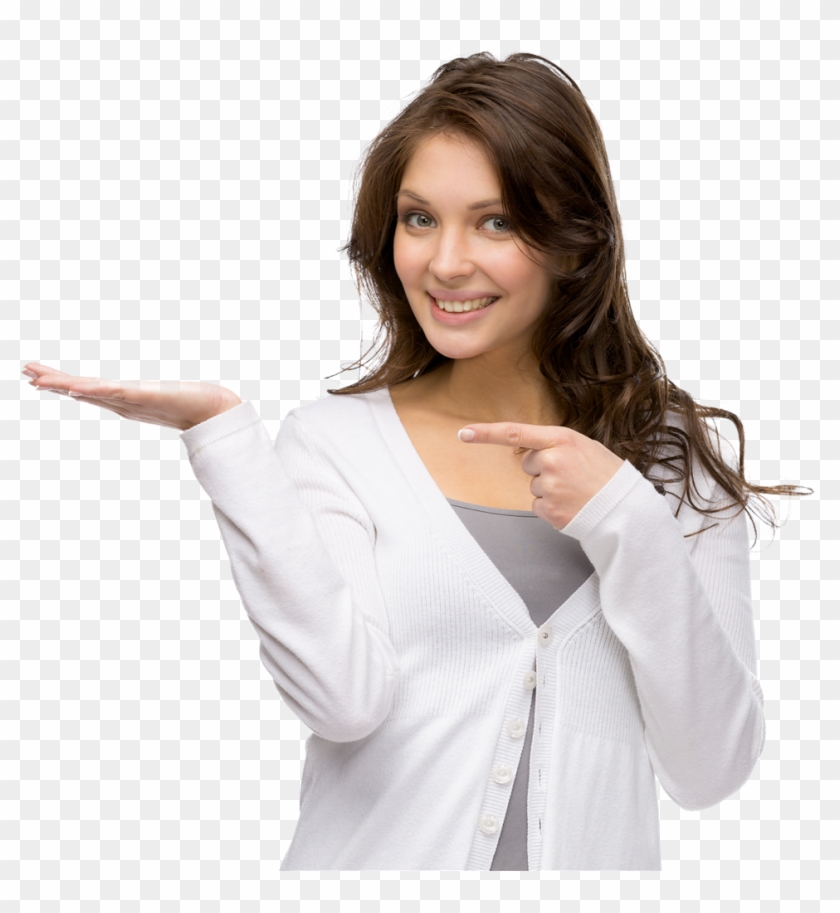 Woman Presenting Large - Girl Clipart