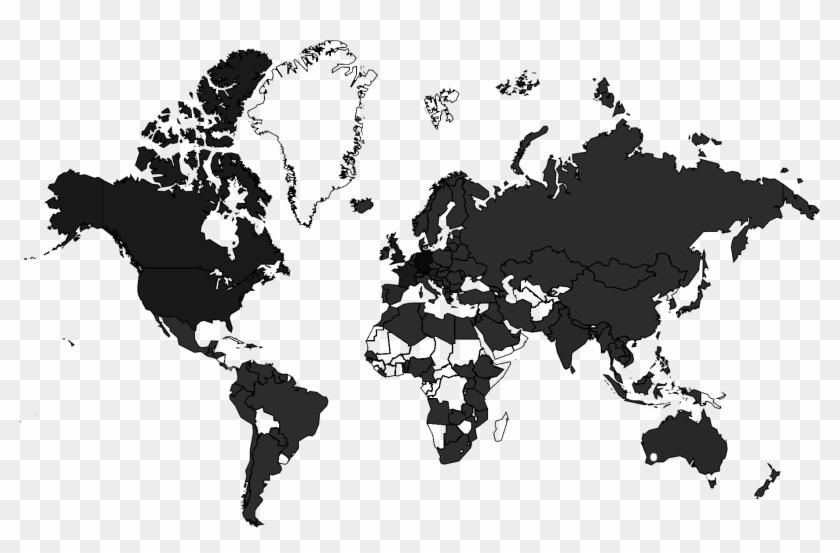Countries With Expedition Adventurers - World Map Hover Clipart #4464323
