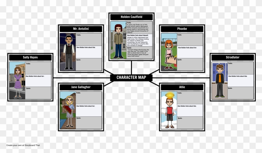 Catcher In The Rye - Personajes Del Guardian Entre El Centeno Clipart #4464498