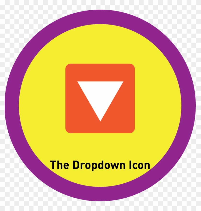 The Dropdown Icon - Circle Clipart #4464587