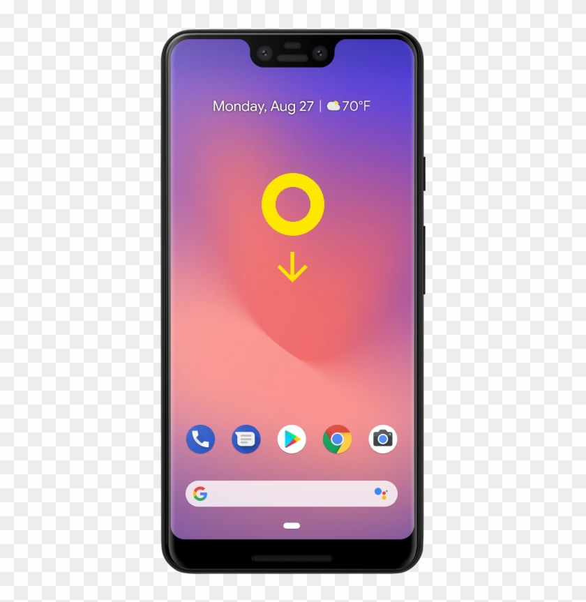 Pull Down Google Pixel's Notification Panel By Doing - Google Pixel 3 Icons Clipart #4466304