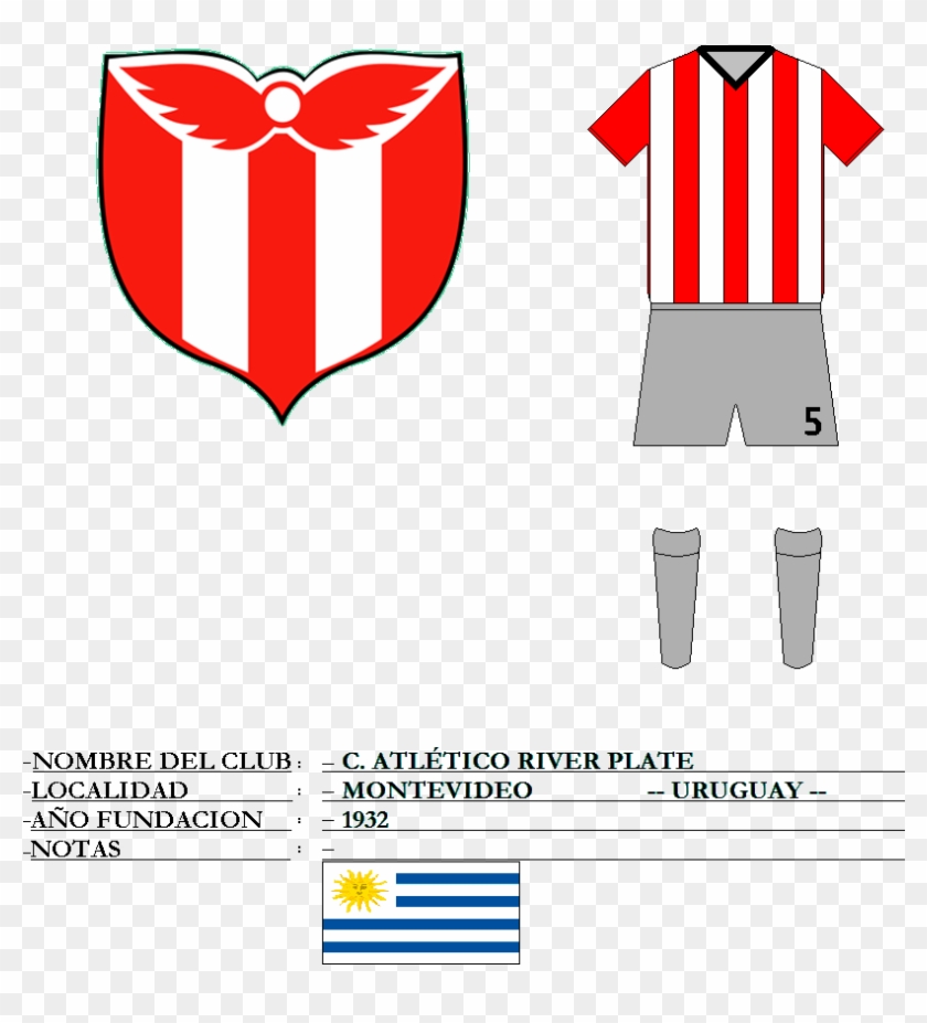 Atletico River Pl - River Plate Uruguay Logo Clipart
