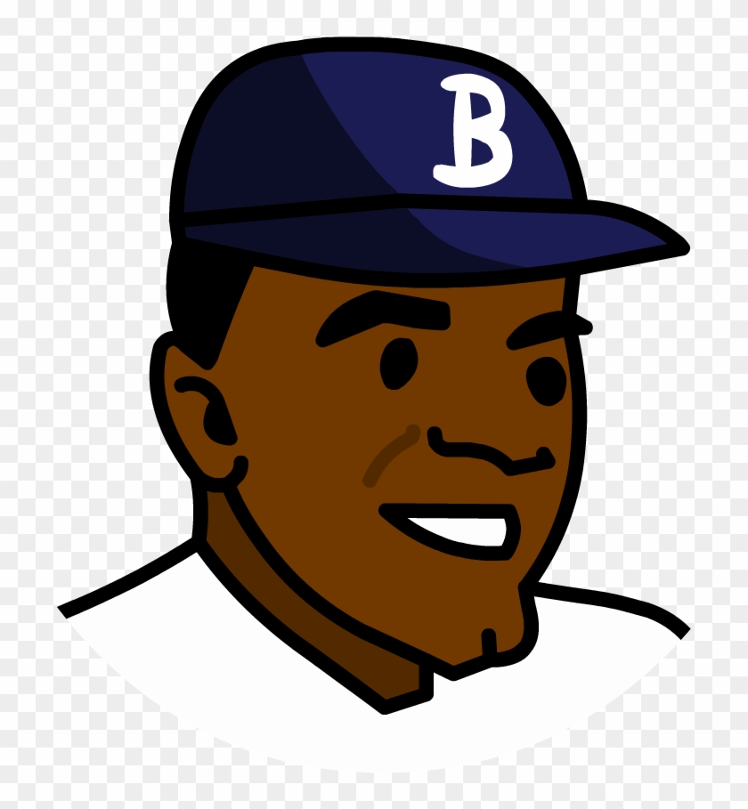 Jackie Robinson Cartoon Drawing Clipart #4466829