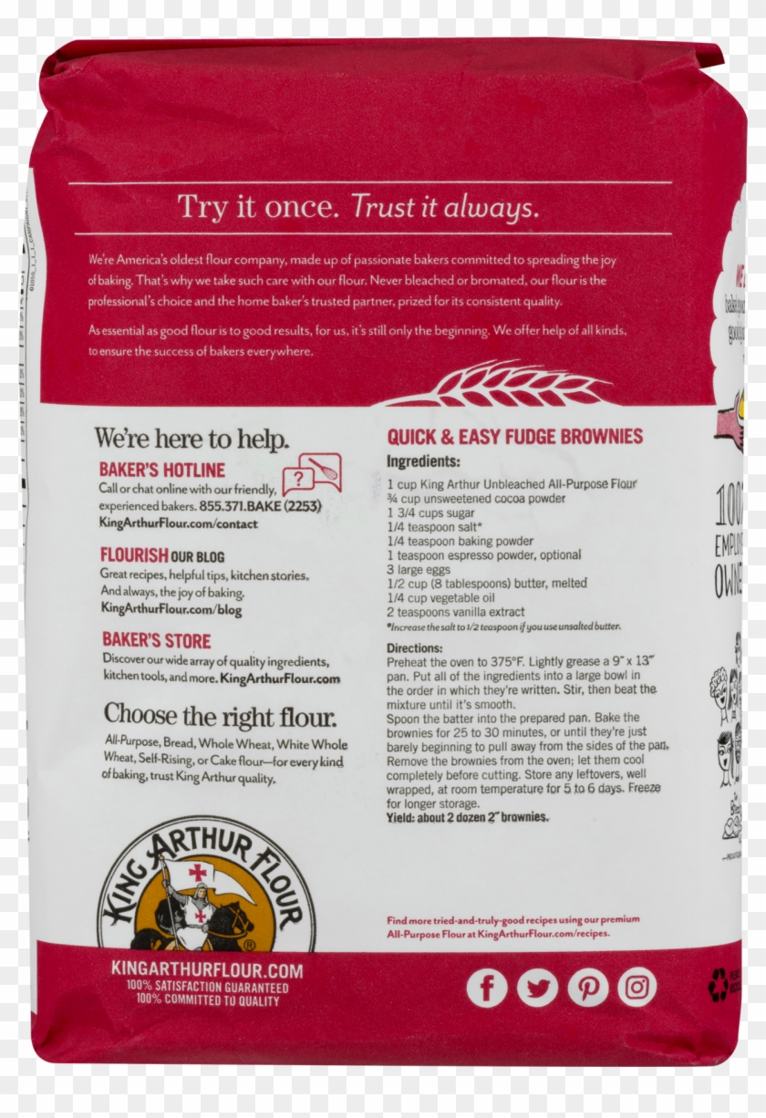 King Arthur Flour Bag Back Clipart #4467253