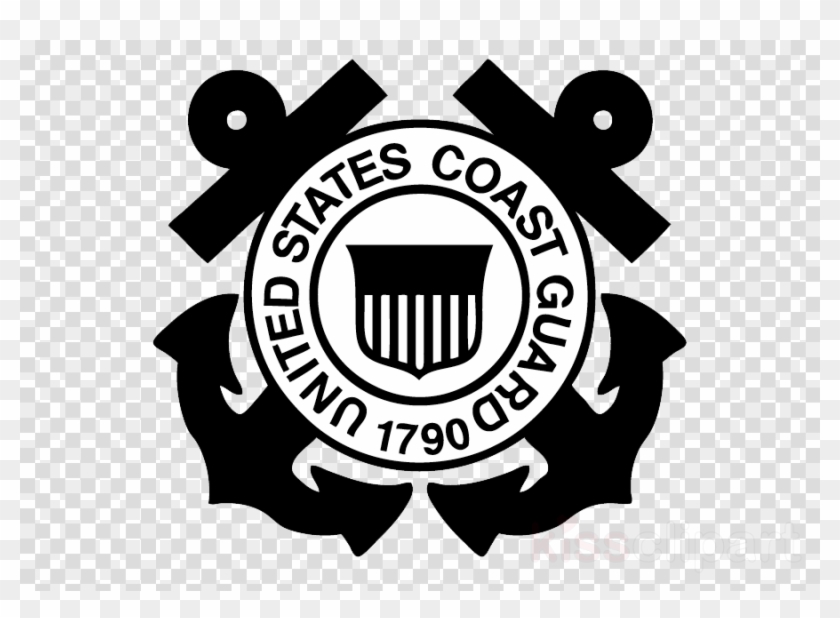 Download Us Coast Guard Clipart Emblem Logo Organization - Us Coast Guard Logo Black And White - Png Download