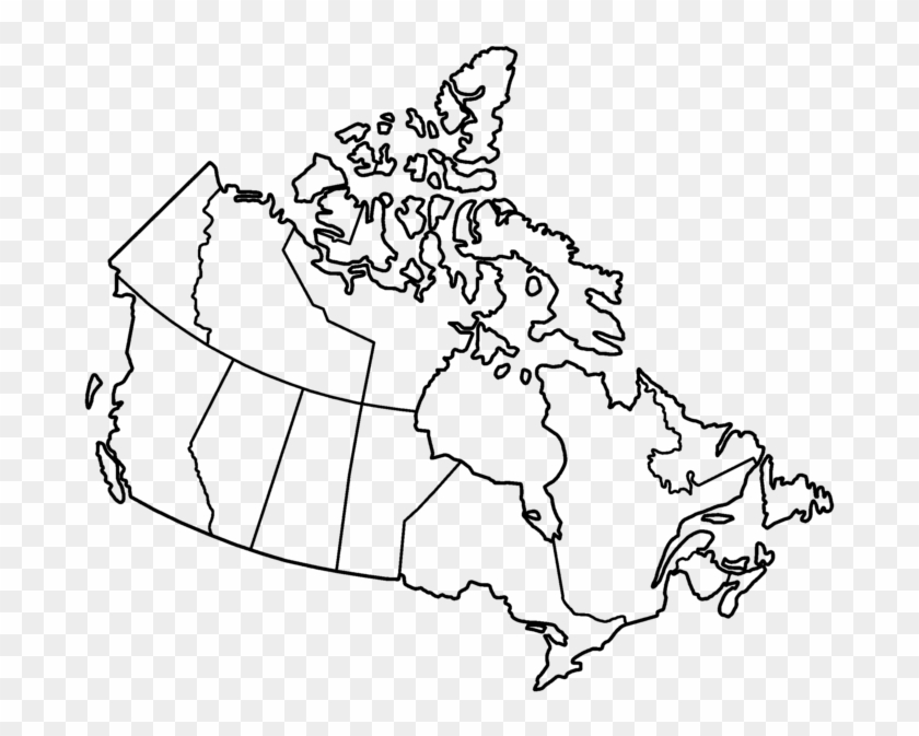 File Canada Provinces Blank Png - Map Of Canada Colouring Page Clipart #4468497