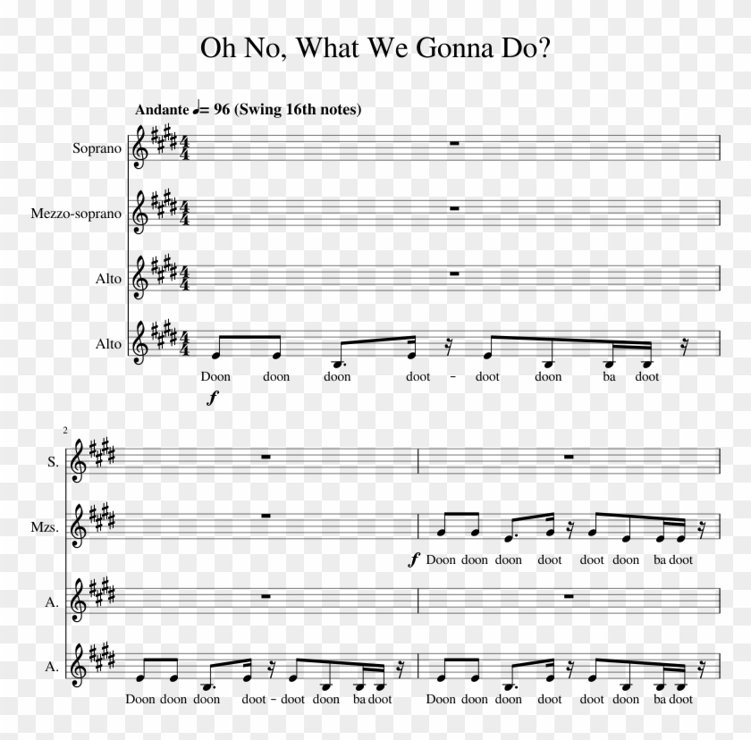 Oh No, What We Gonna Do Sheet Music 1 Of 12 Pages - Veggietales Oh No What We Gonna Do Sheet Music Clipart
