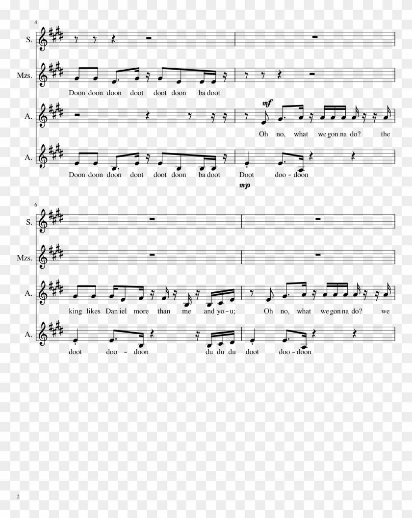 Oh No, What We Gonna Do Sheet Music 2 Of 12 Pages - Veggietales Oh No What We Gonna Do Sheet Music Clipart