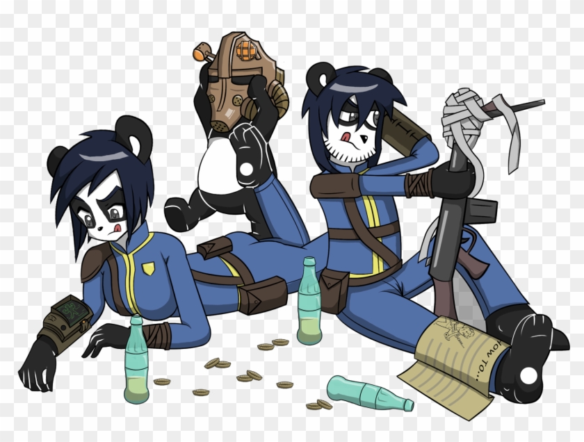 Panda Posse - Fallout - Cartoon Clipart #4470430