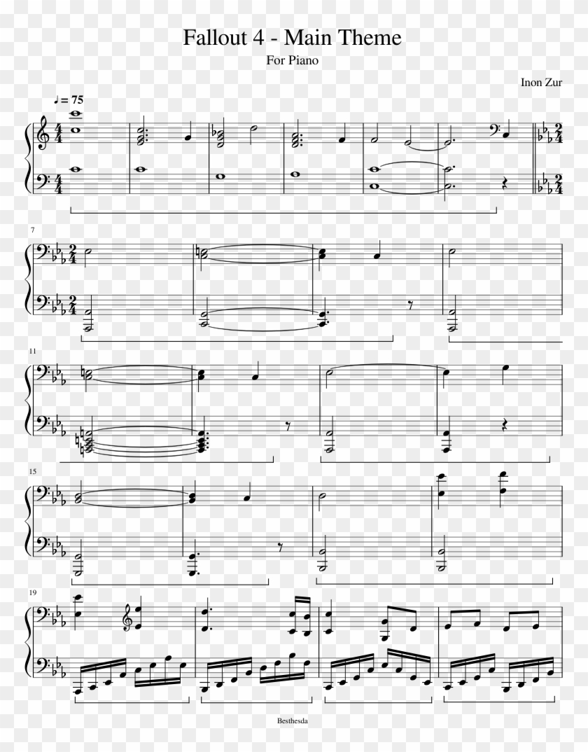 Main Theme Sheet Music Composed By Inon Zur 1 Of 4 Elegy For The Arctic Sheet Music Clipart 4470518 Pikpng