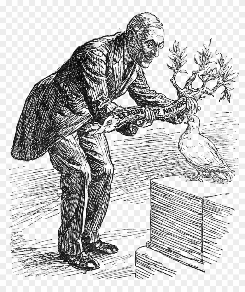 Punch's History Of The Great War P312 - Political Cartoon Woodrow Wilson Clipart