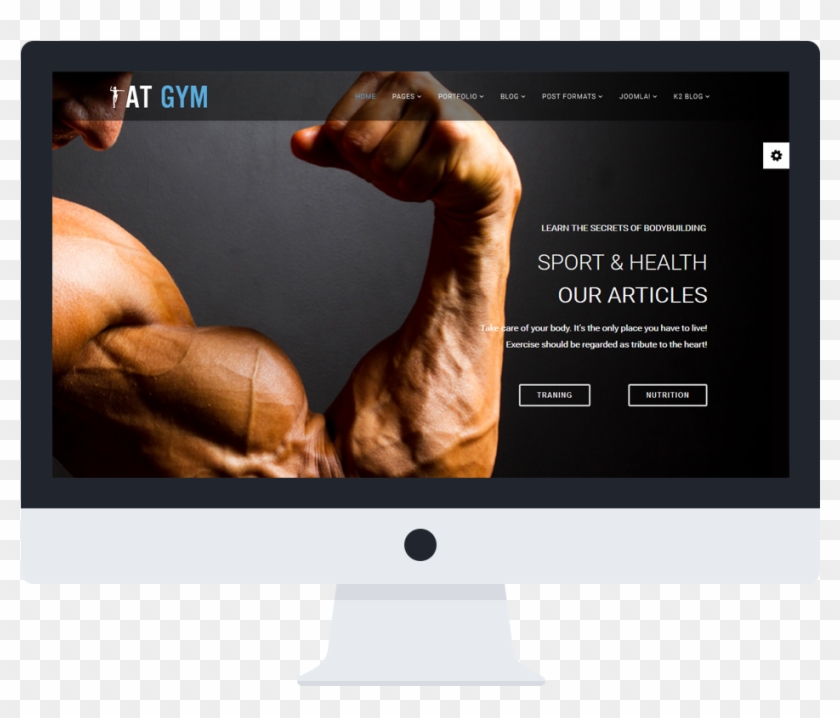 Gym Joomla Template Preview - Bodybuilding Clipart #4471340