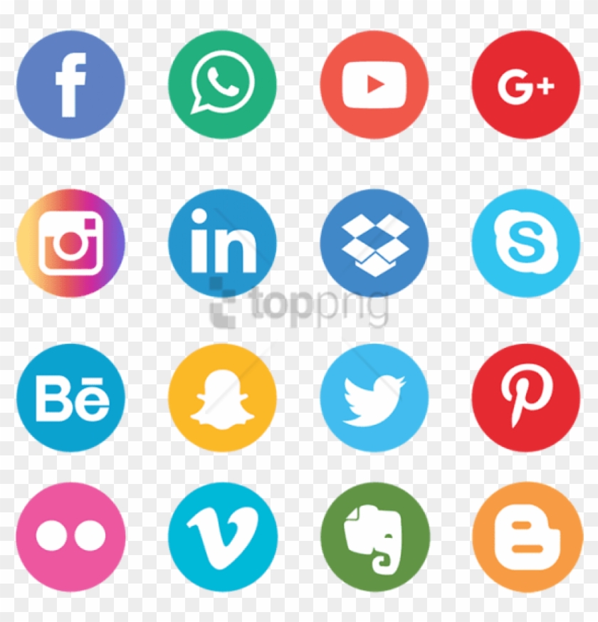 Free Png Social Media Logos No Background - Icones Redes Sociais Png Clipart #4473777
