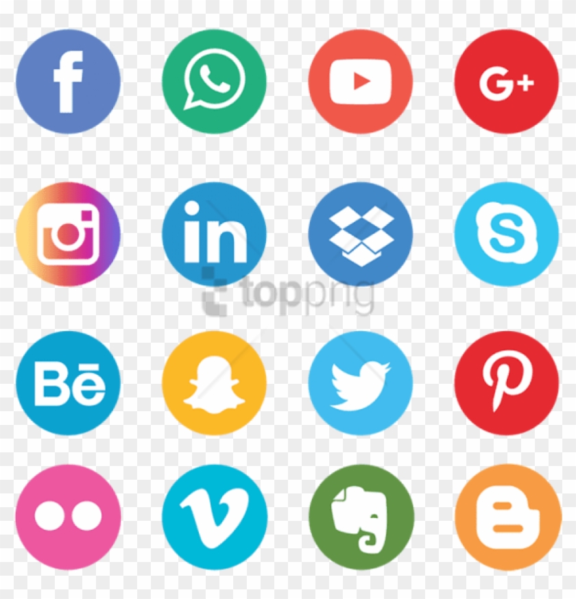 Free Png Social Media Logos No Background - Icones Redes Sociais Png Clipart