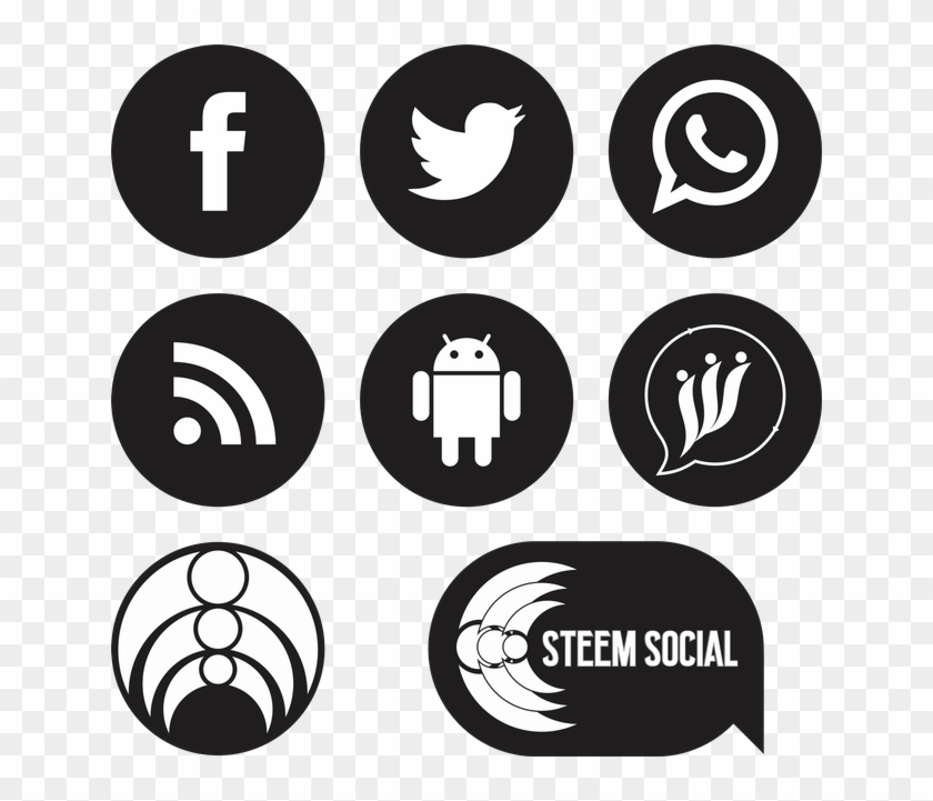 Social - Png Logo Social Media White Clipart #4473841