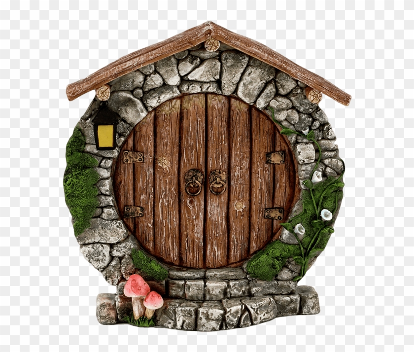 Round Fairy Door With Two Ornate Handles Starting To - Fairy Door Png Clipart #4474564