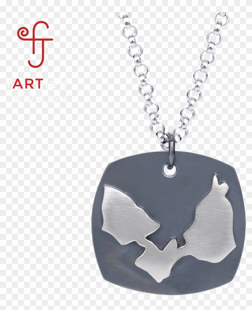 Fartlek Jewelry Dempsey Bike Necklace On Backplate - Locket Clipart #4474773