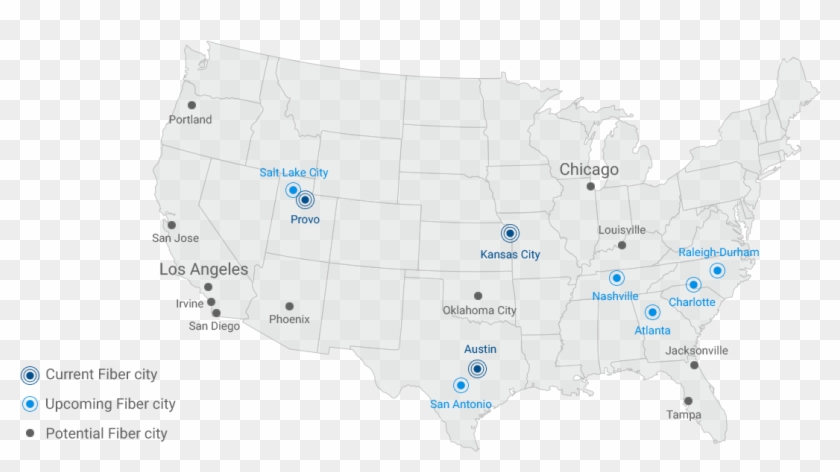 Chicago And Los Angeles Will Join 18 Metros Where We're - Black Map Of Us Clipart #4475076