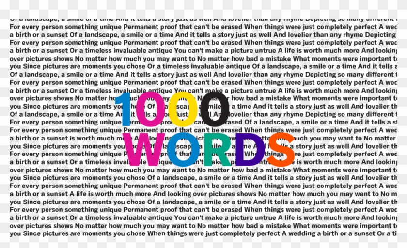 1000 Words Live - Circle Clipart #4476183