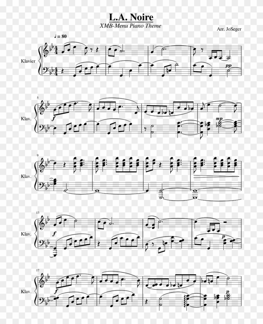 Noire Xmb Theme - La Noire Theme Piano Clipart