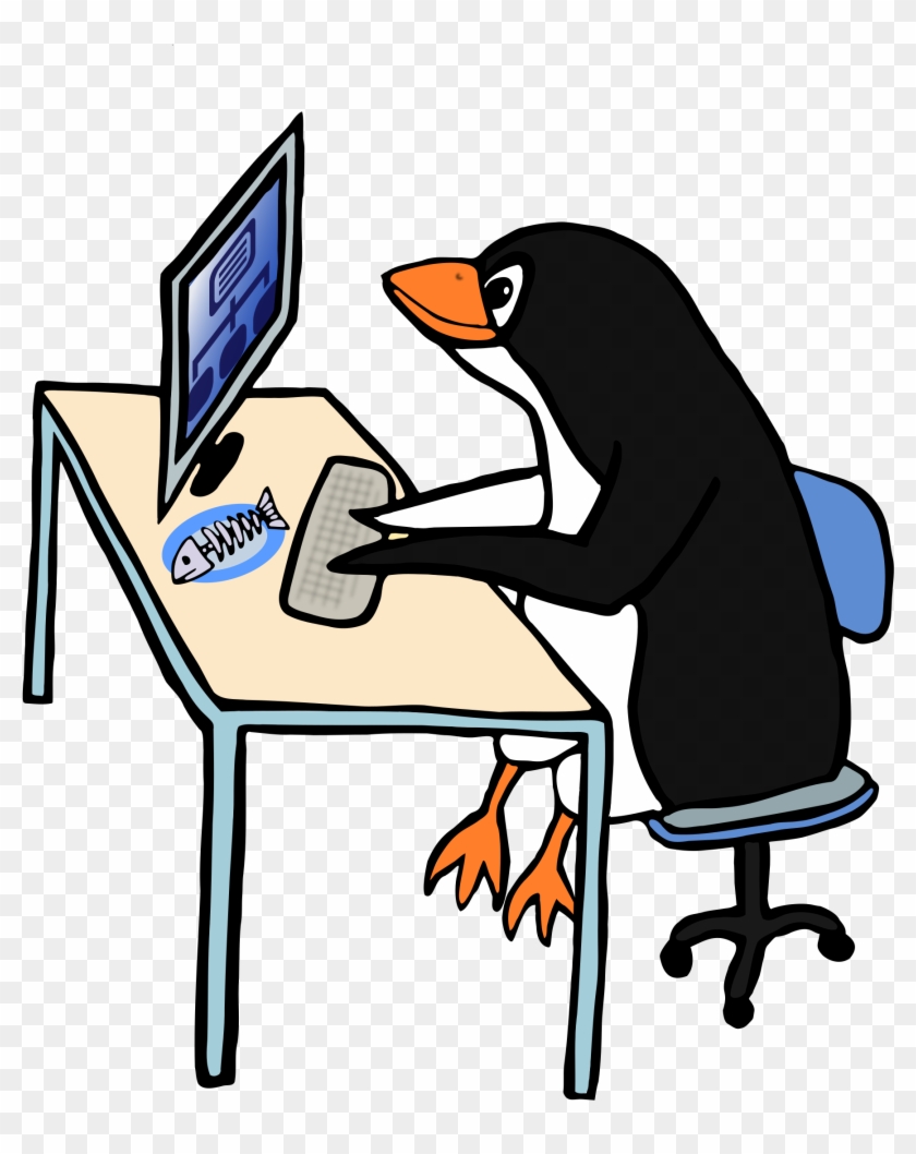 Download Kali - Penguin Computer Clipart #4477107