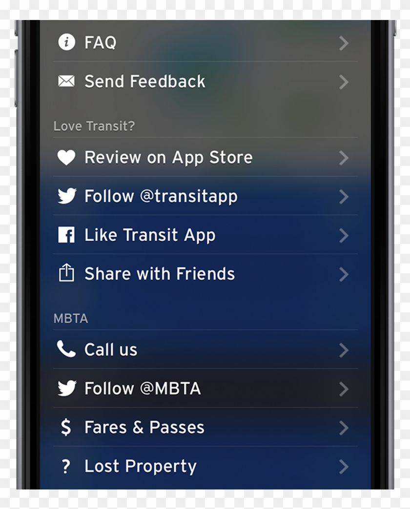 Customized Mbta Screen Enable Customers To Contact - Smartphone Clipart #4477938