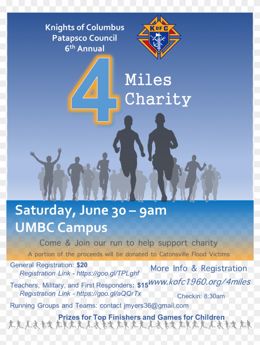 6th Annual Knights Of Columbus Charity Run - Online Advertising Clipart #4479258