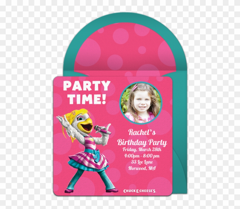 Customizable, Free Chuck E - Chuck E Cheese Birthday Flyer Clipart #4479288
