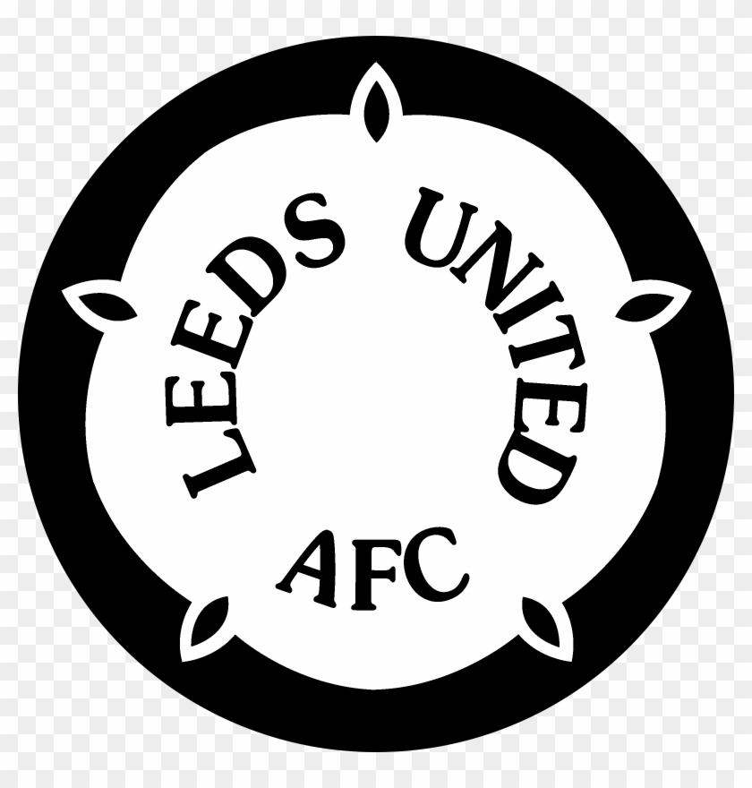 Leeds Logo Black And White - Leeds United Screen Saver Clipart #4480051