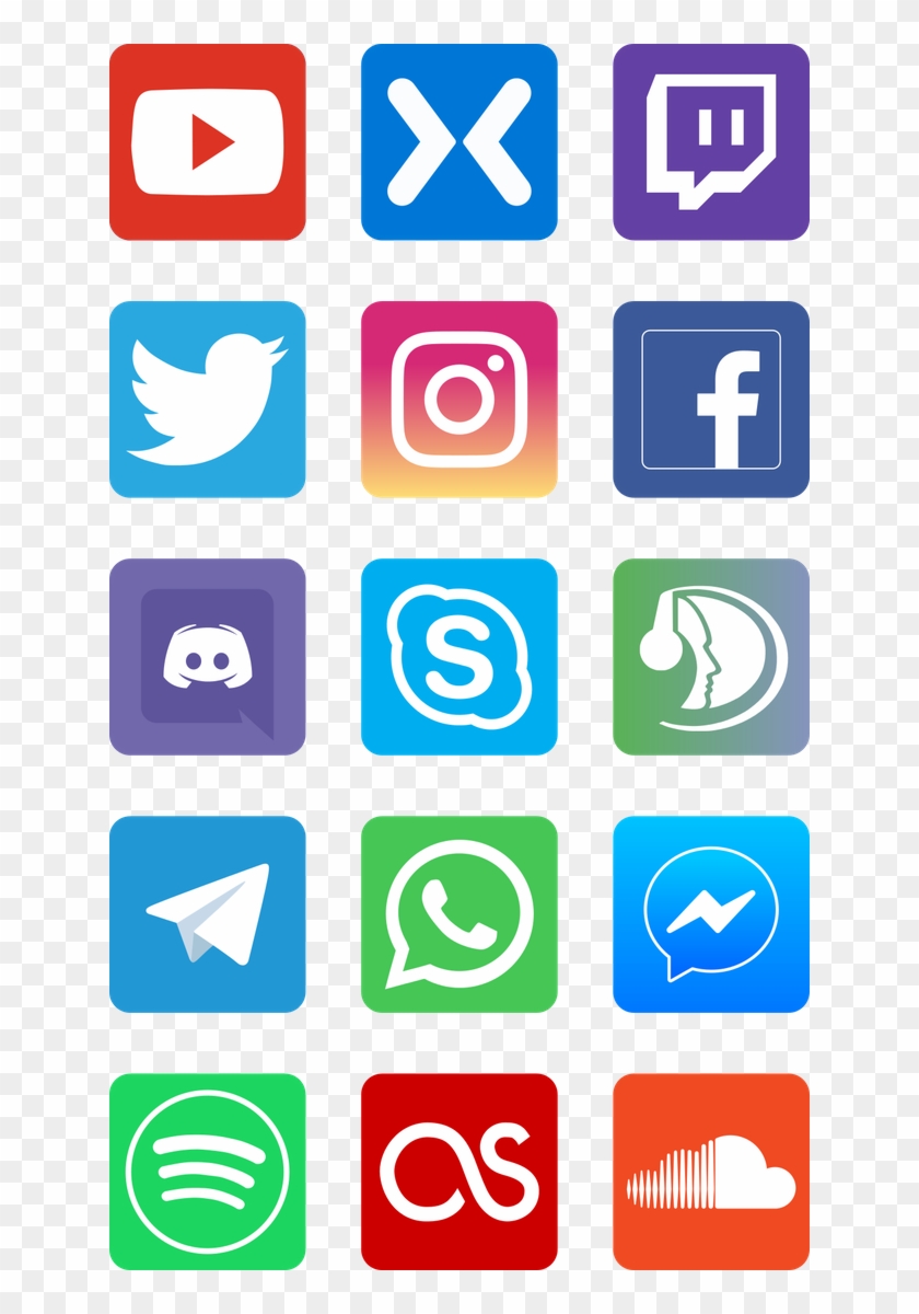 Social Media Icon Vector 2018 Clipart #4480807