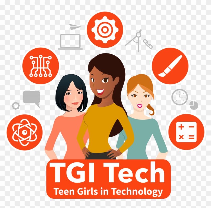 Teen Girls In Technology - Girls In Technology Clipart #4483777