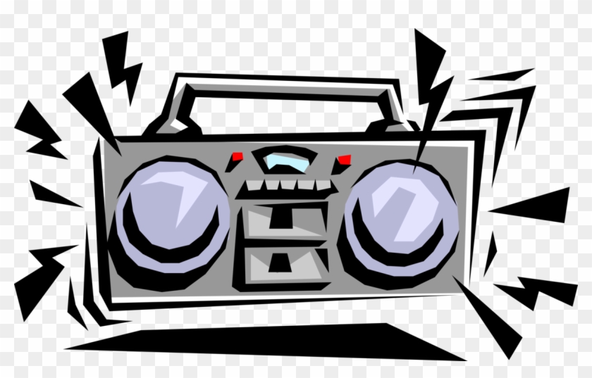 More In Same Style Group - Boombox Playing Music Clipart