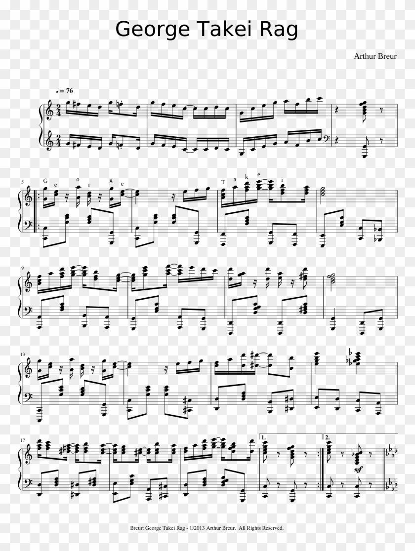 Ragtime - Sheet Music Clipart #4484720