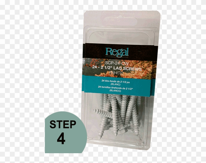 Regal Rail White Lag Screws Packaged - Wire Clipart #4484918