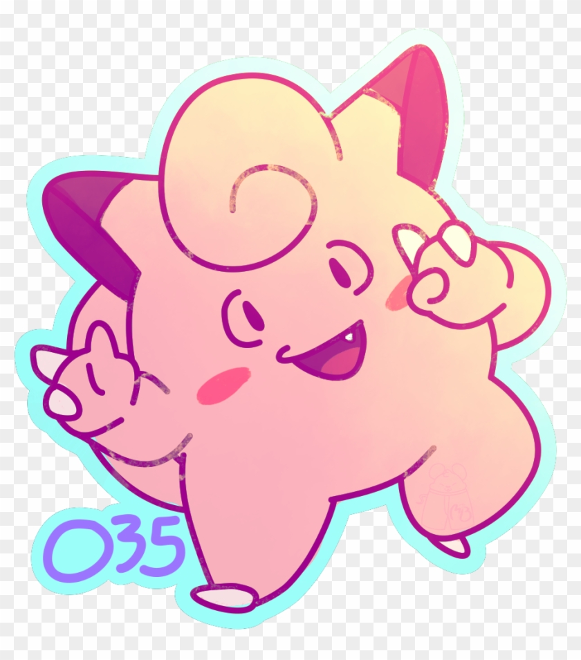 035 Clefairy - Cartoon Clipart #4485402
