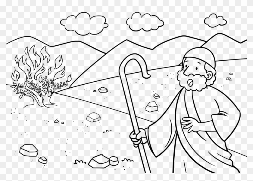 Beard,bible,clouds,comic - Moses Clipart Black And White - Png Download #4485717
