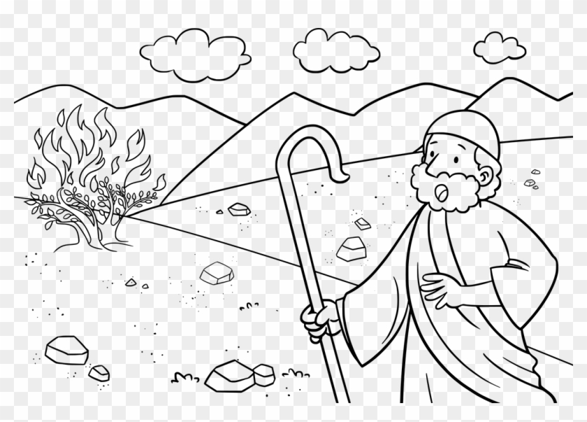 Beard,bible,clouds,comic - Moses Clipart Black And White - Png Download