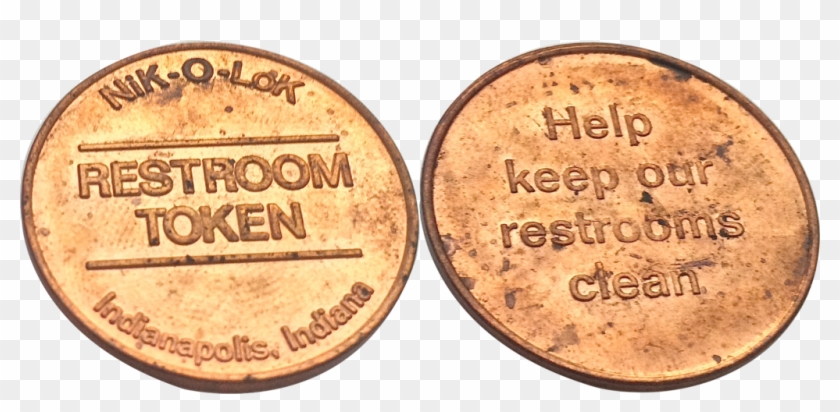 Restroom Token - Bathroom Token Clipart