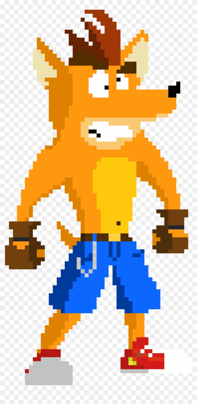 Crash Bandicoot Pixel Art 186514 - Cartoon Clipart #4486090