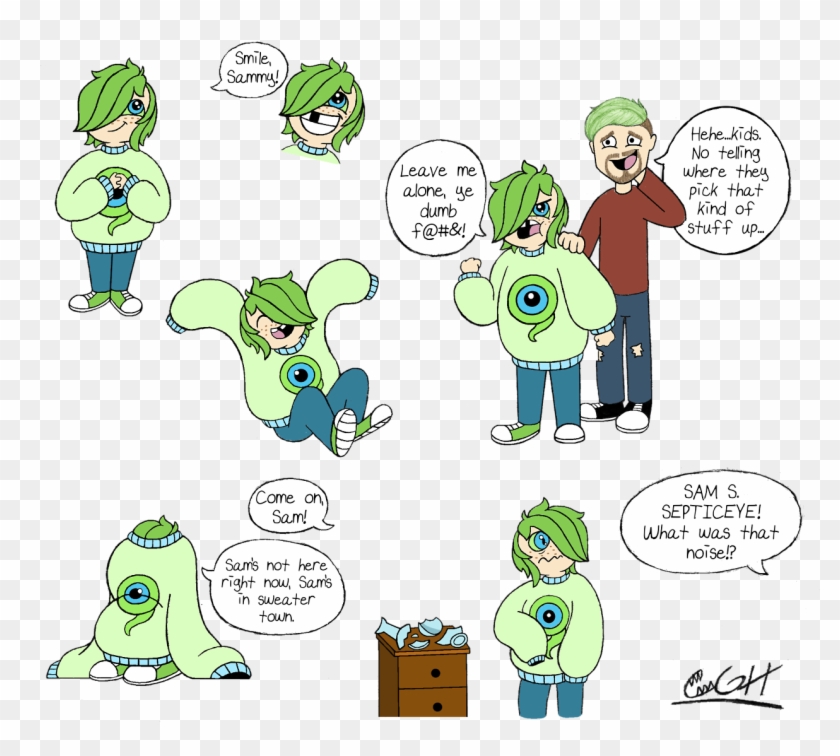 @therealjacksepticeye I Drew A Saaaaam There's 3 Things - Cartoon Clipart #4486357