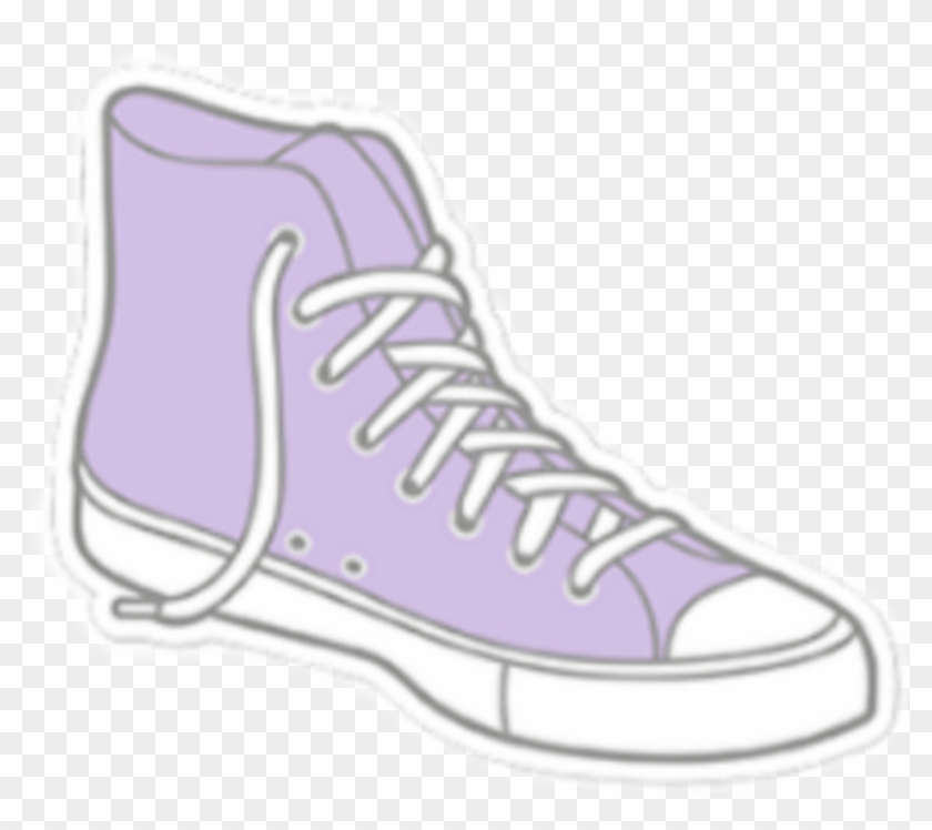 #converse #purple #cool #tumlr #tumblrgirl # Stickertumblr - Running Shoe Clipart #4486784