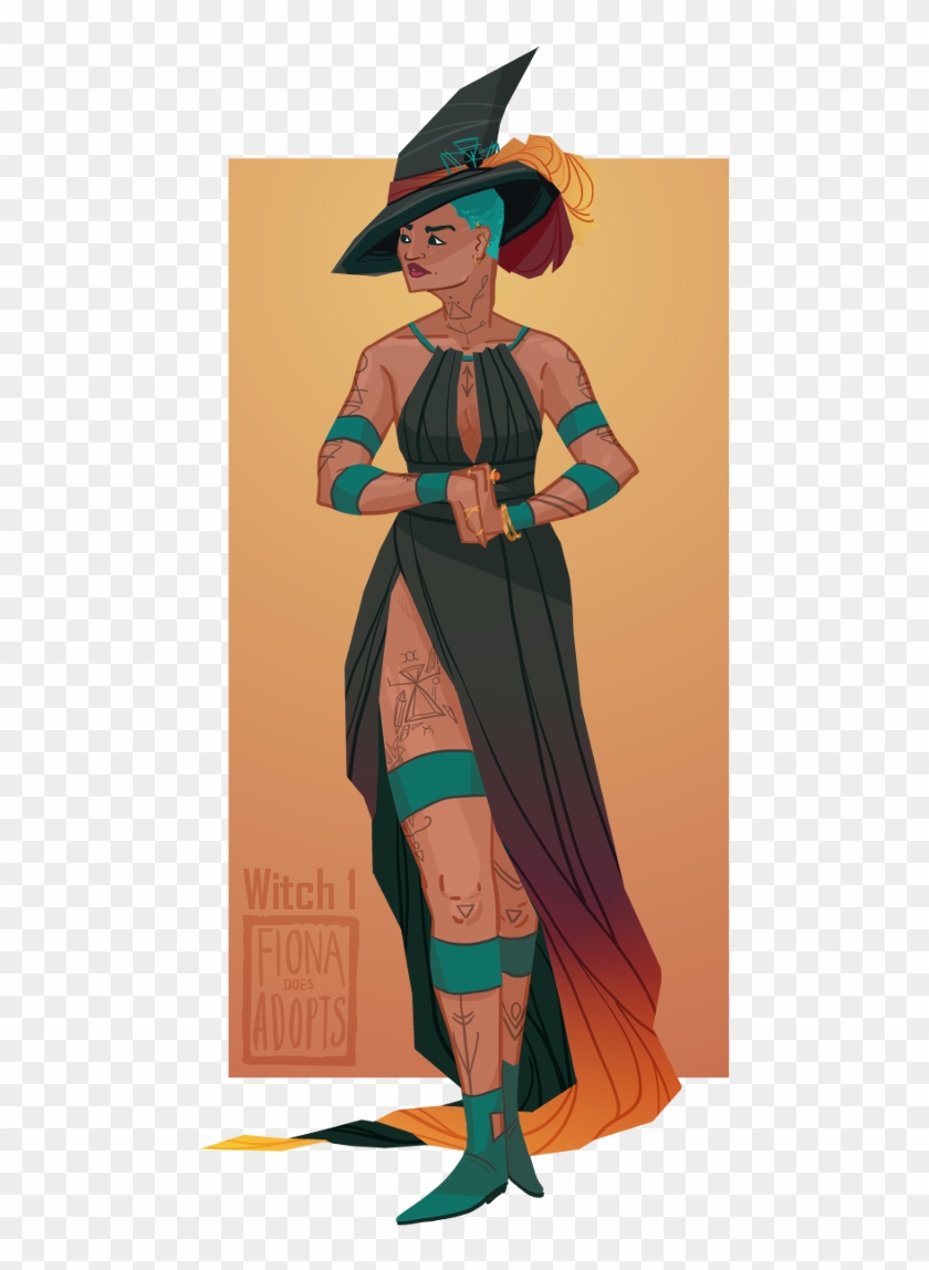 Svg Freeuse Fiery Witch Adopt On Sale Here X - Costume Hat Clipart #4486815
