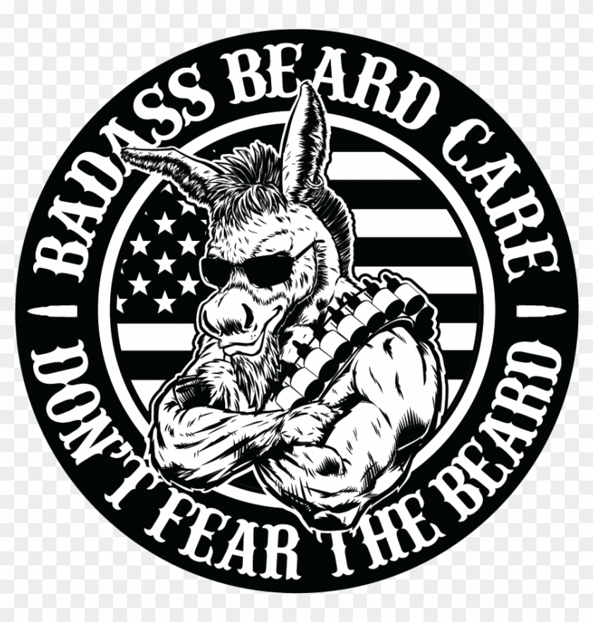 Badass Beard Care Logo Clipart