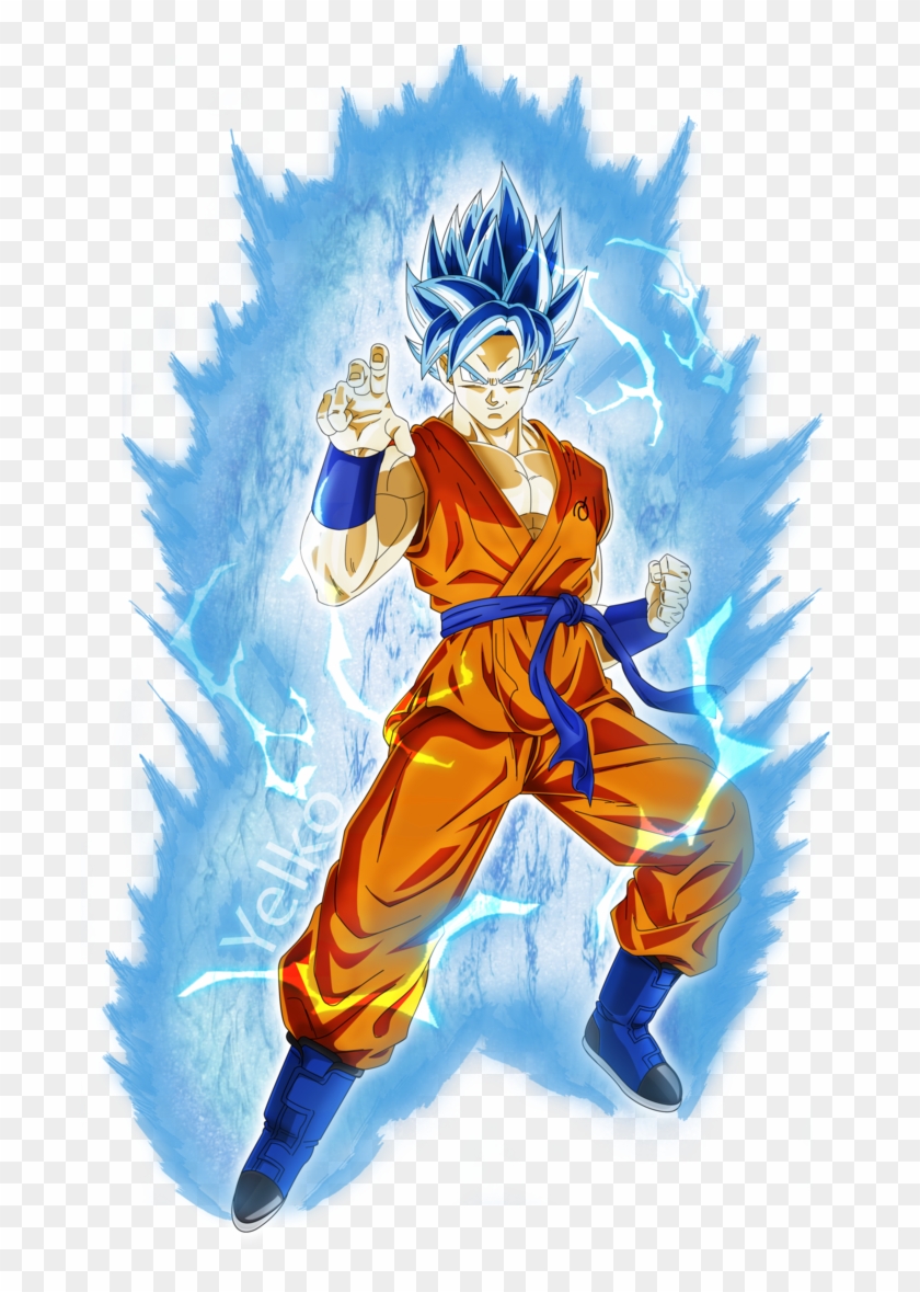 Ssgss Goku Goku Pelo Azul, Goku Ssj Dios - Naruto Y Goku Clipart