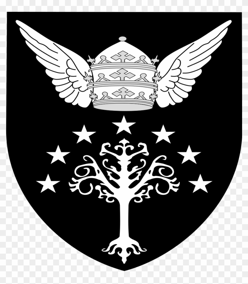 Escudo Real De Gondor - Arnor Coat Of Arms Clipart #4488155