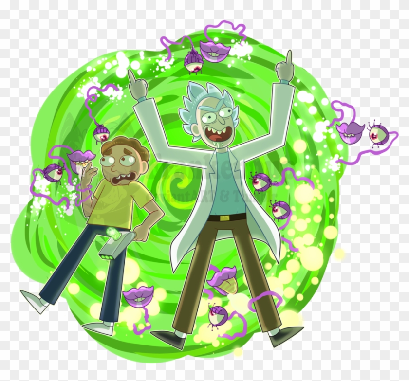 Rick And Morty,рик И Морти, Рик И Морти, ,фэндомы,rick - Rick And Morty Portal Png Clipart #4488237