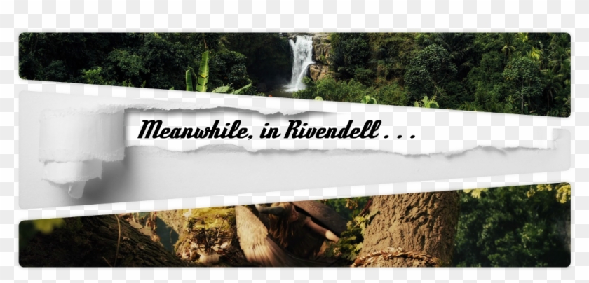 Meanwhile, In Rivendell - Waterfall Clipart #4488589